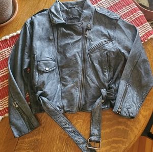 Carmar | Grey Leather Moto Jacket